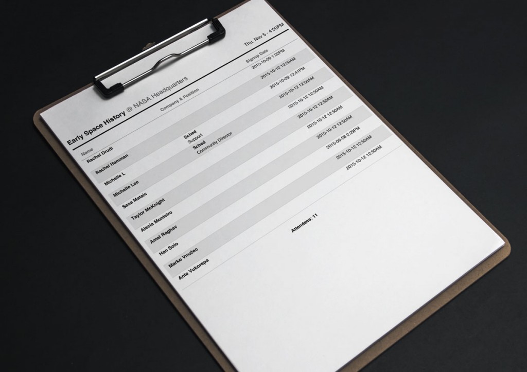 Print Attendance Lists 1 Paper