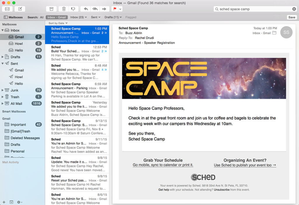 Messages 1 Email Speakers