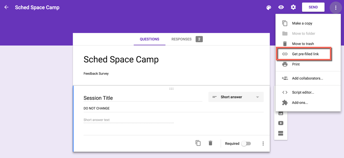 Collecting Feedback With Surveys 16 Survey Prefilled Link